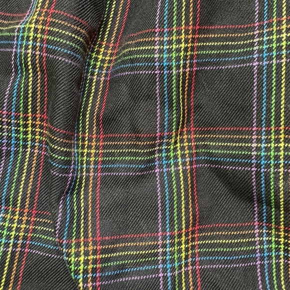 ⭐️HOT TOPIC Rainbow Pleated Plaid Schoolgirl Mini Skirt - Picture 5 of 5